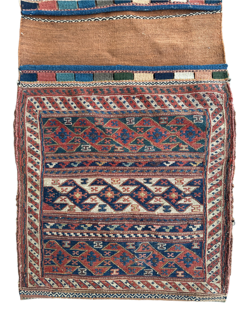 Tribal Wool Saddlebag | Persian Shahsavan Bag