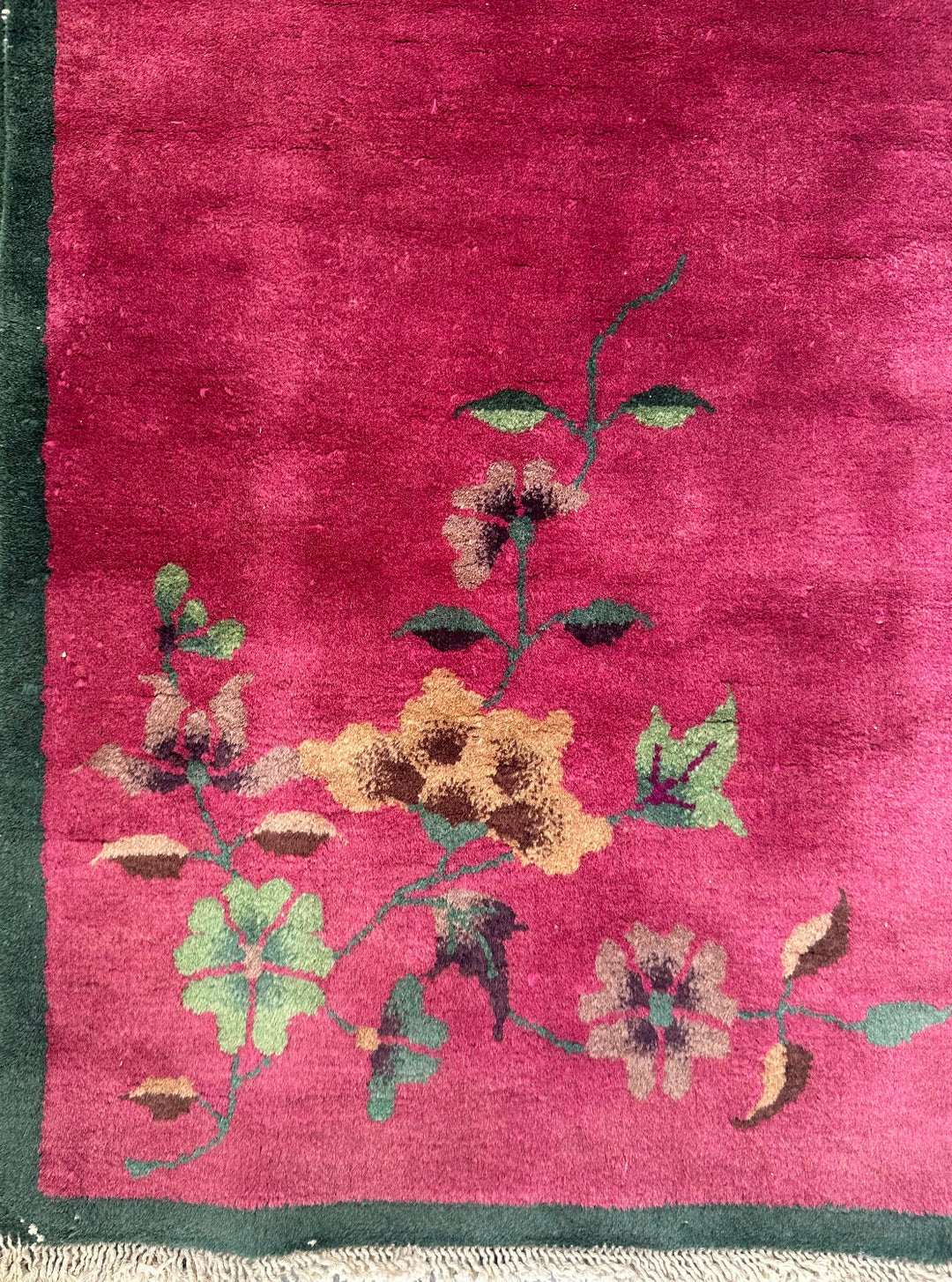 2'x4' Small Wool Rug | Vintage Chinese Art Deco Wool Rug – Ariana Rugs