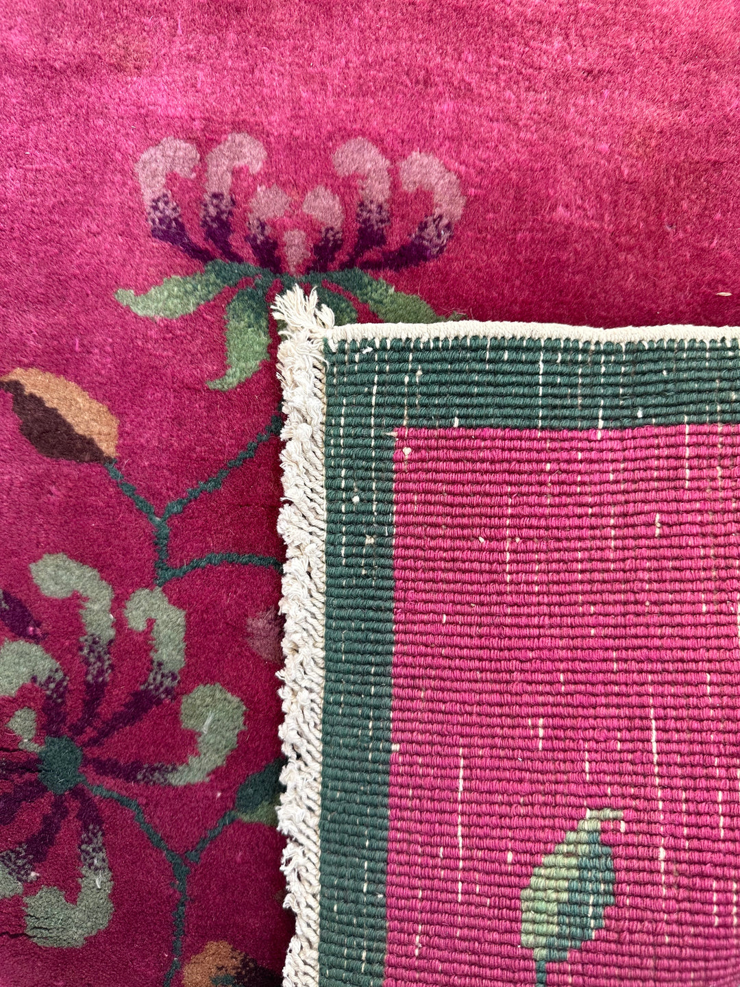 2'x4' Small Wool Rug | Vintage Chinese Art Deco Wool Rug – Ariana Rugs