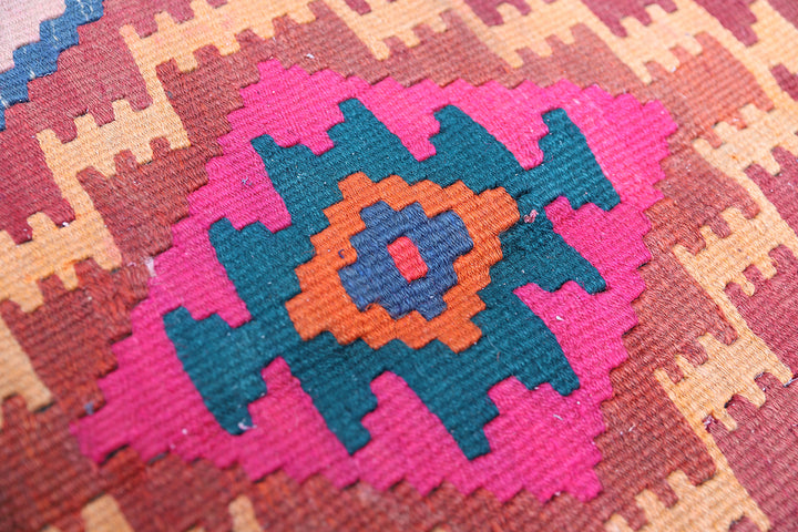 5'x12' Vintage Tribal Kilim | Geometric Flatweave Kilim Rug