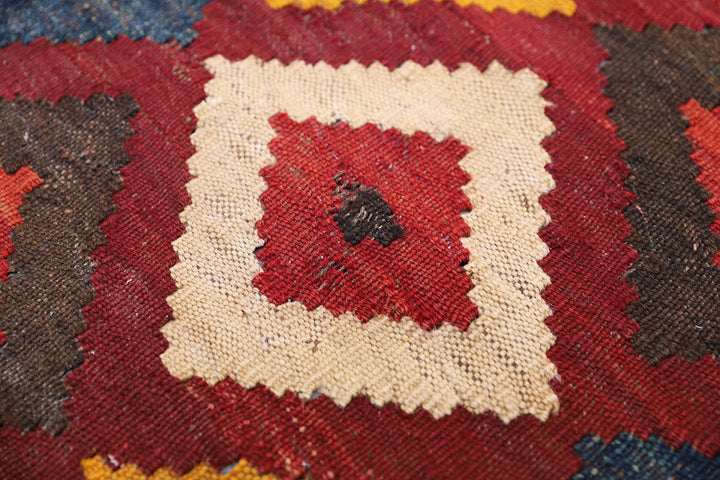 8'x15' Vintage Tribal Afghan Maimana Kilim Rug