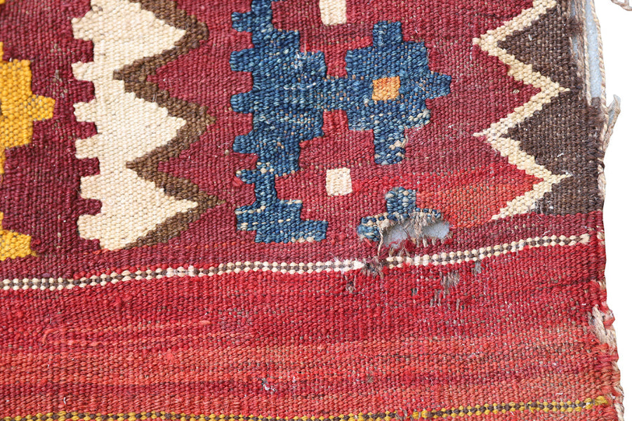 8'x15' Vintage Tribal Afghan Maimana Kilim Rug