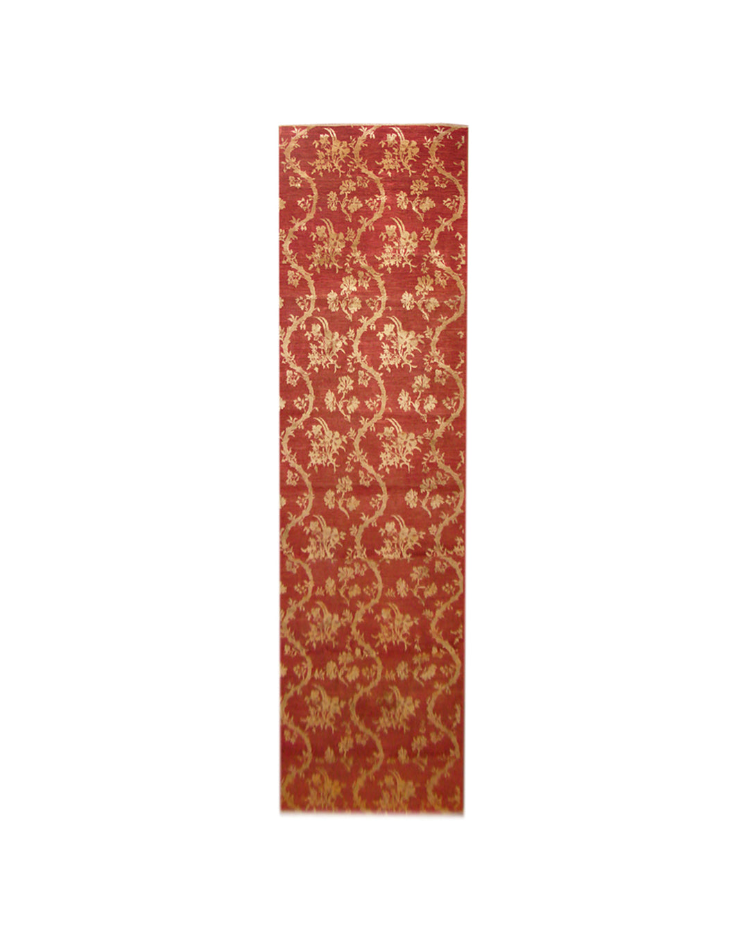 3'x11' Ariana Traditional Runner Rug – Red & Gold European Chinoiserie Design