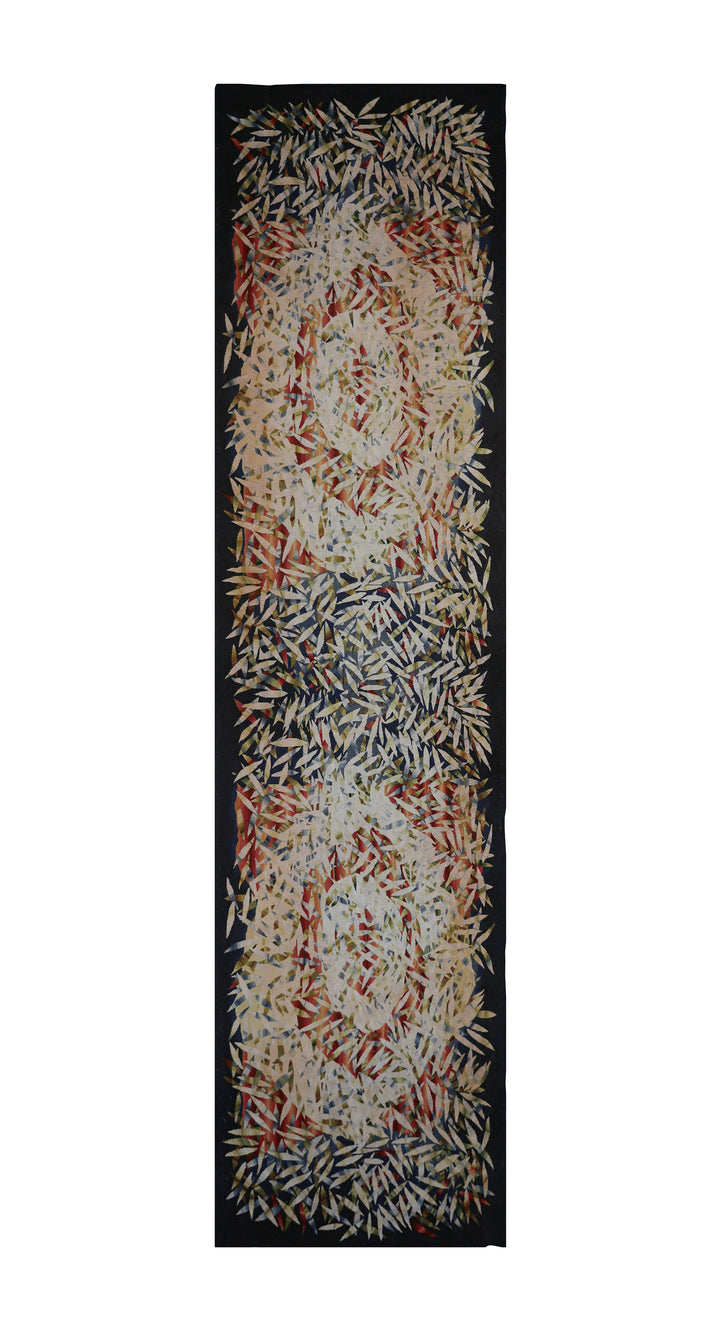 3'x12' Hand-Woven French Aubusson-Style Runner Rug