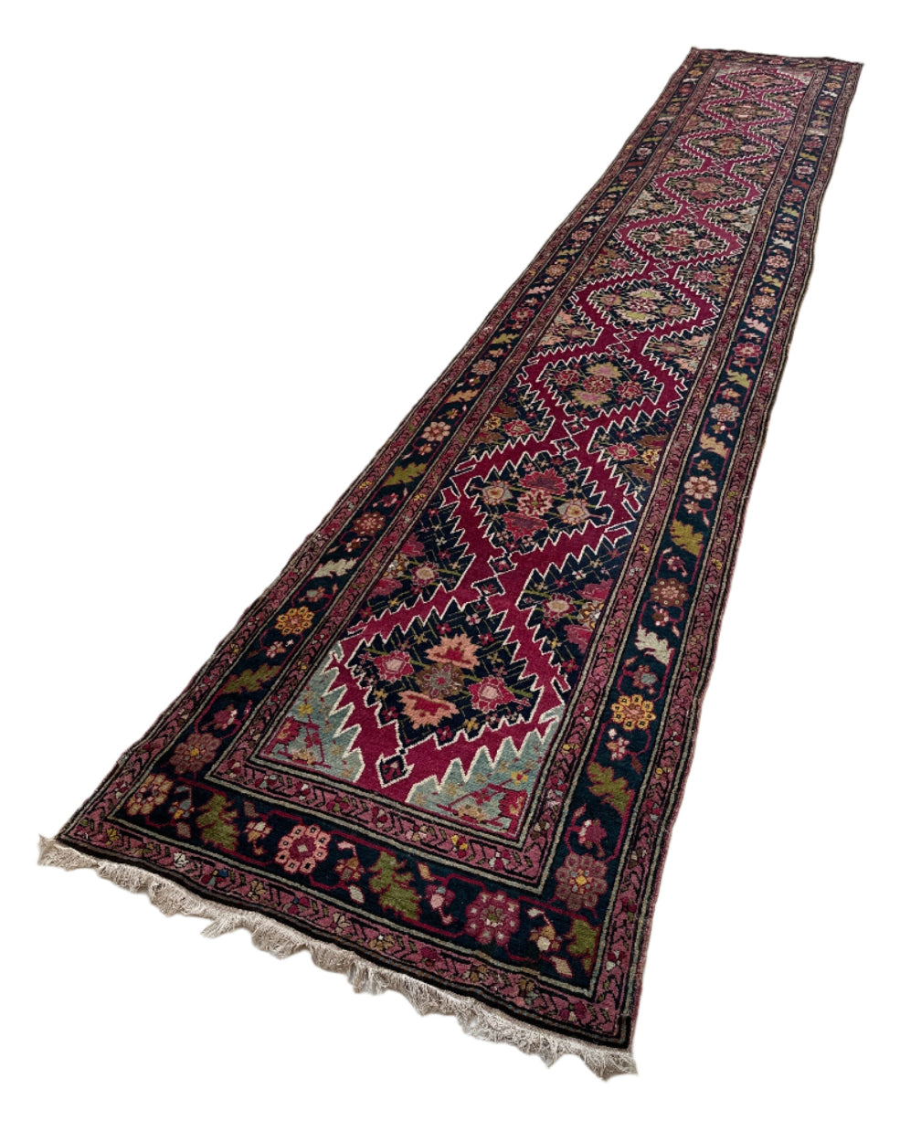 3'x19' Long Runner Rug | Antique Caucasian Runner Rug