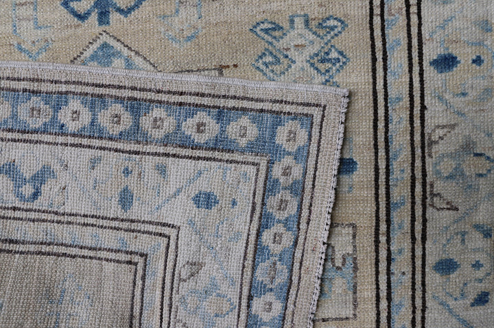 3'x38' Afghan Hand-Knotted Rug | Earth Tones Geometric Runner