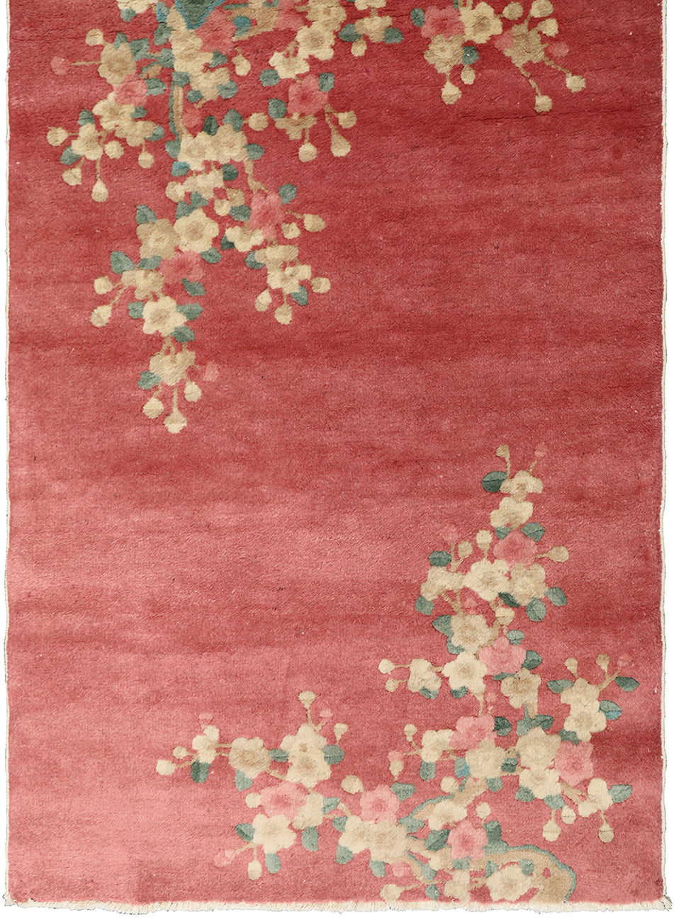 Art Deco Rug | Chinese | Floral | Vintage | Wool Rug