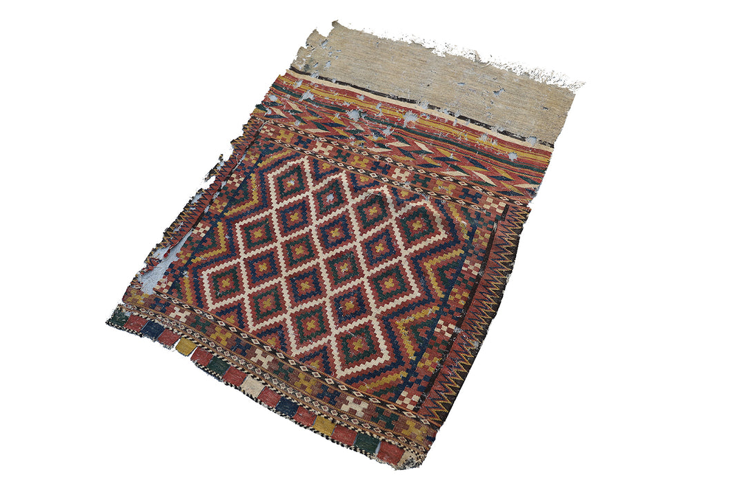  Uzbek Bag-face Small Area Rug