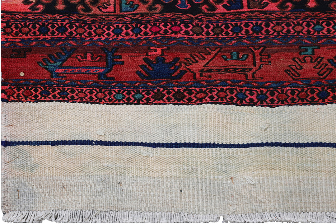 3'x4' Vintage Caucasian Kilim | Shahsavan Handwoven Rug