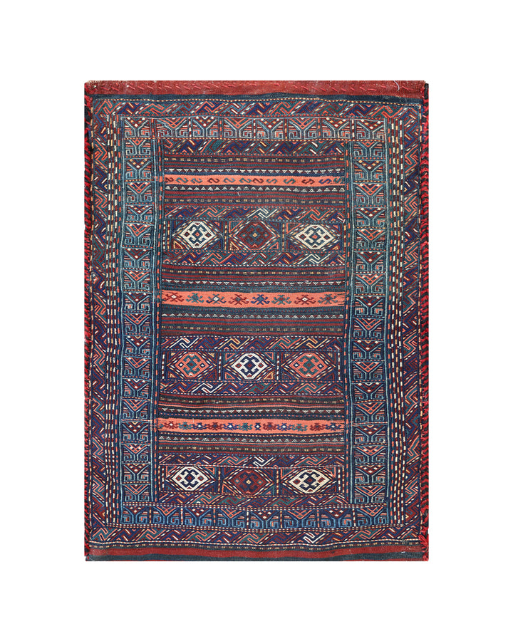Ariana Rugs Exclusive: Vintage Persian Shahsavan Poshti Bag-face