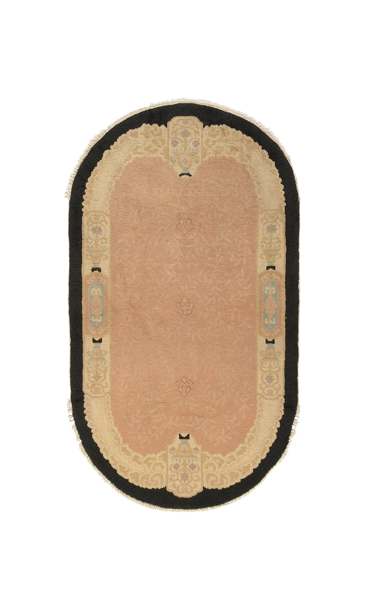 Decorative rug with intricate patterns on a white background