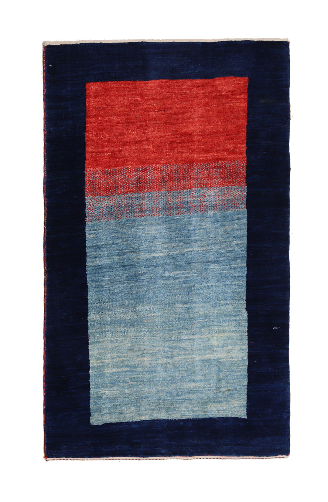 3'x5' Persian Gabbeh Geometric Rug | Jewel Tone Hand-Knotted Wool Rug