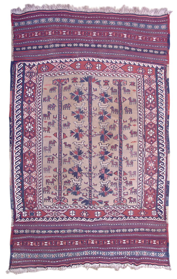 3'x5' Small Wool Area Rug |Afghan Baluch Rug