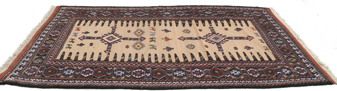 3'x5' Vintage Camel Hair Tribal | Persian Baluchi Sofreh Kilim