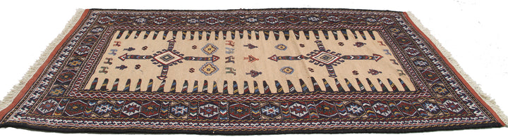 3'x5' Vintage Camel Hair Tribal | Persian Baluchi Sofreh Kilim