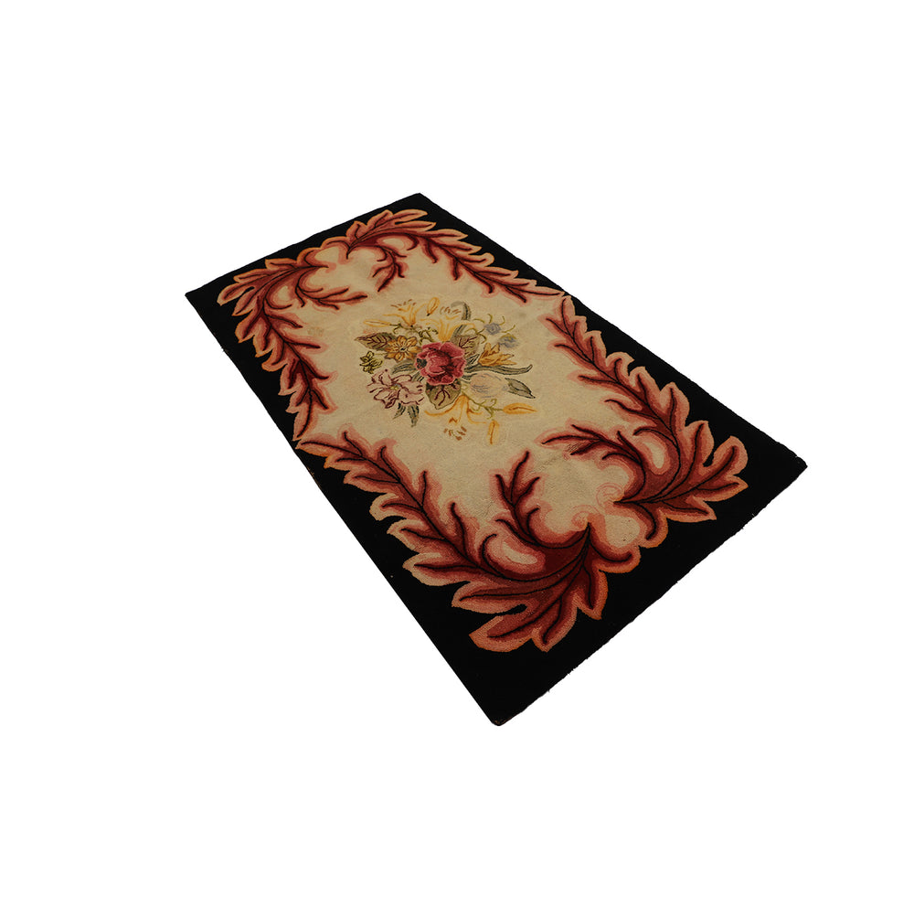 Vintage Hand Hooked Rug | Aubusson Design