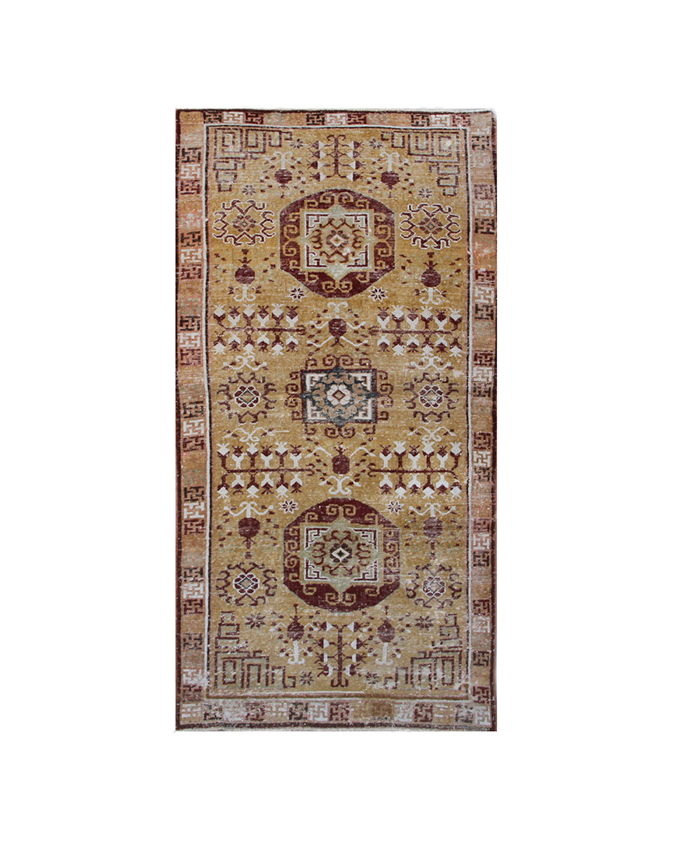 3'x6' Vintage Samarkand / Khotan Rug | Hand-Knotted Rug