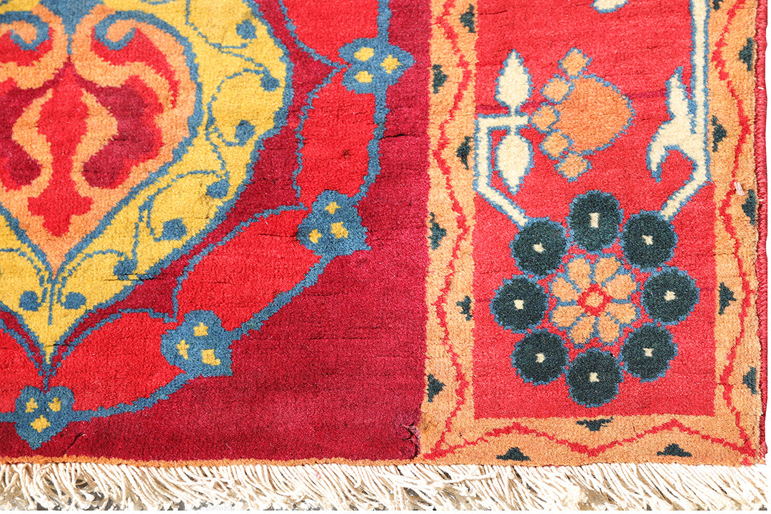 3'x6' Vintage Small Rug | Hand-knotted Wool Rug