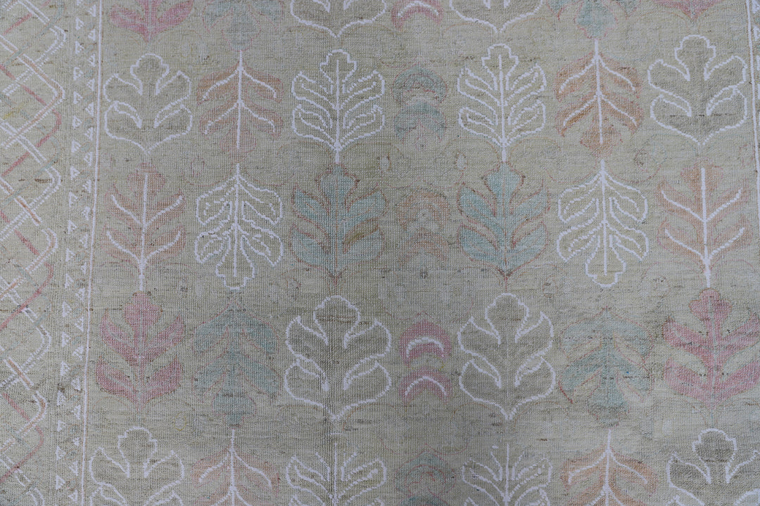 4' x 6' Ariana Transitional Leaf Design Hand-Knotted Rug
