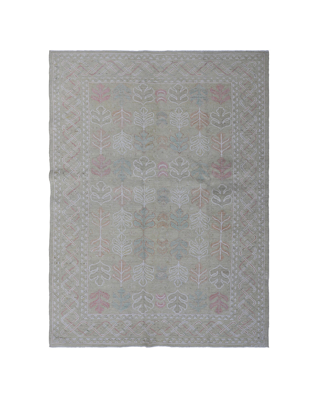 4' x 6' Ariana Transitional Leaf Design Hand-Knotted Rug