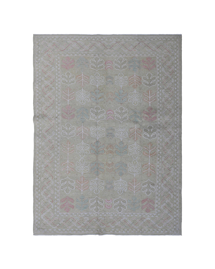 4' x 6' Ariana Transitional Leaf Design Hand-Knotted Rug