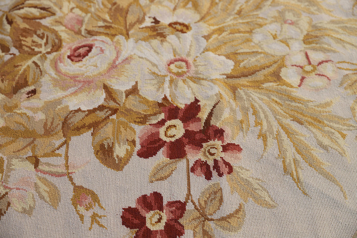 11'x15' Needlepoint Rug | Aubusson Design