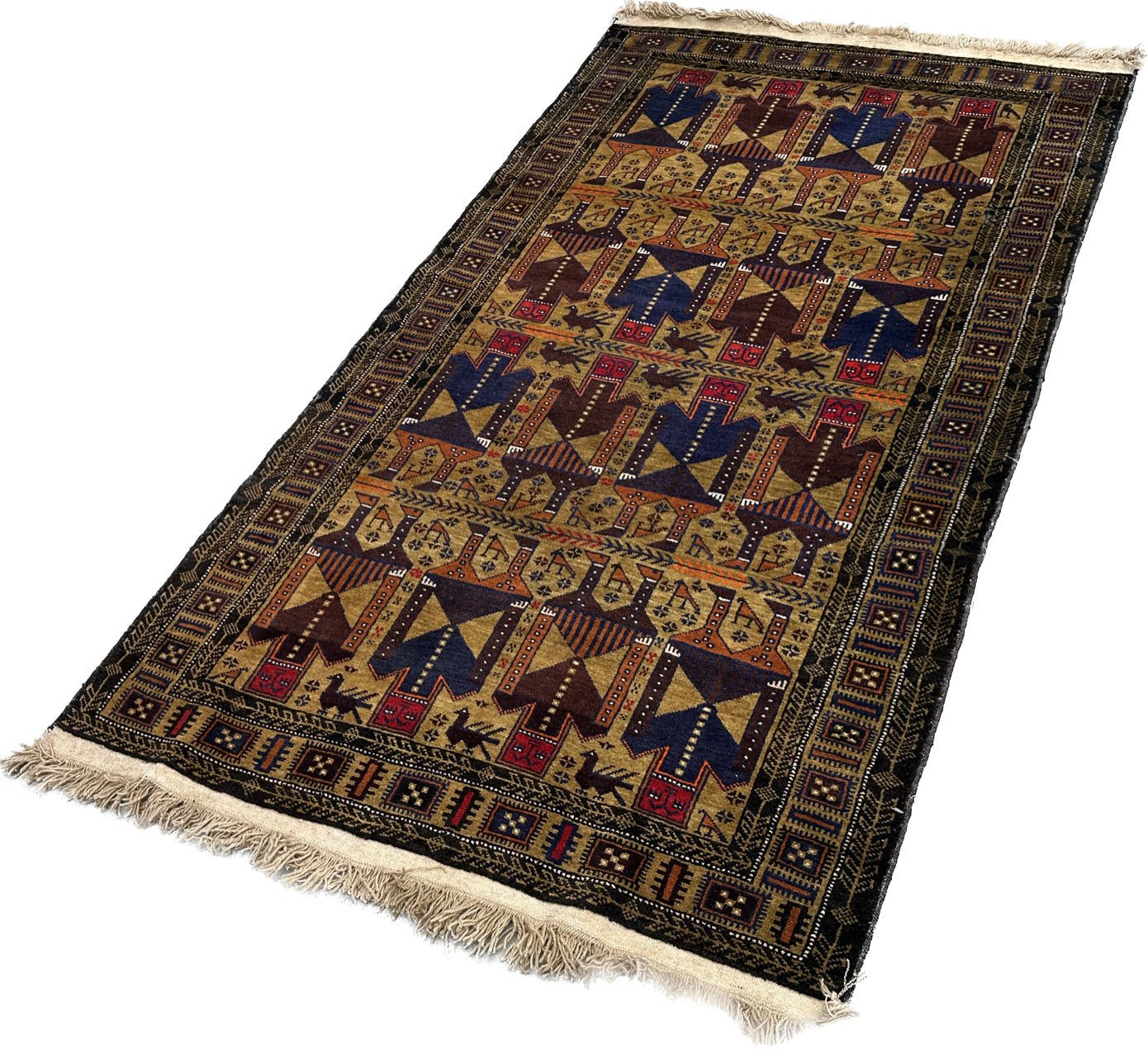 4x6 Afghan Baluch Tribal Pictural Rug
