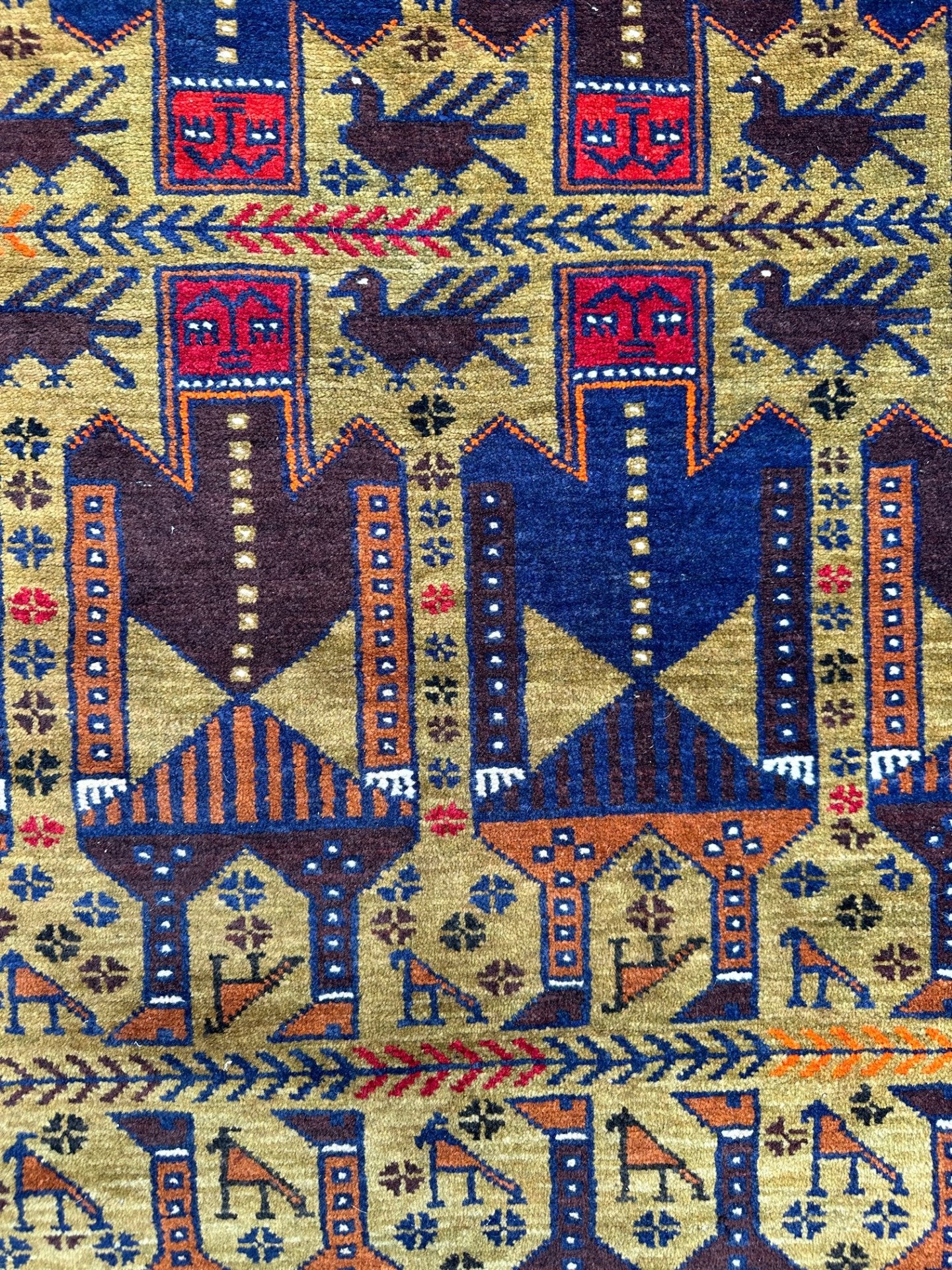 4x6 Afghan Baluch Tribal Pictural Rug