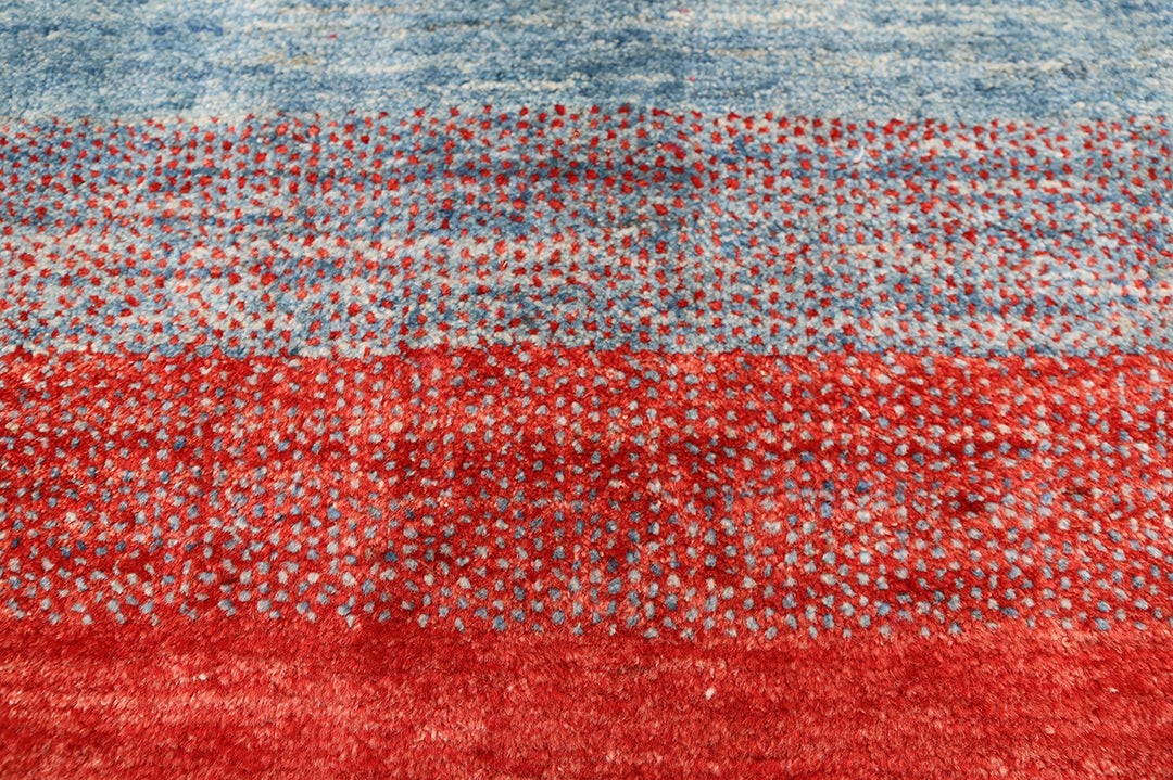 3'x5' Persian Gabbeh Geometric Rug | Jewel Tone Hand-Knotted Wool Rug