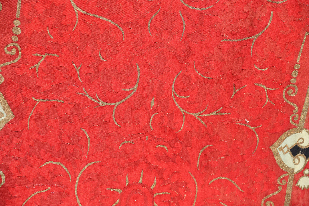 4'x12' Antique French Aubusson Wall Panels | Metallic Threads