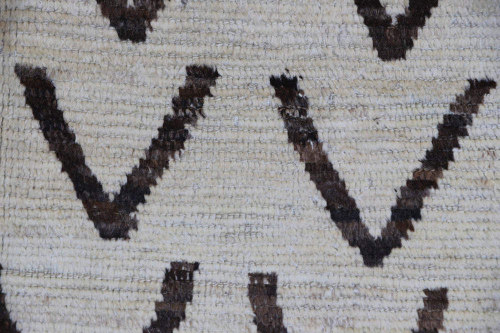 4'x15' Hand-knotted Runner | Moroccan Shag Wool Runner Rug