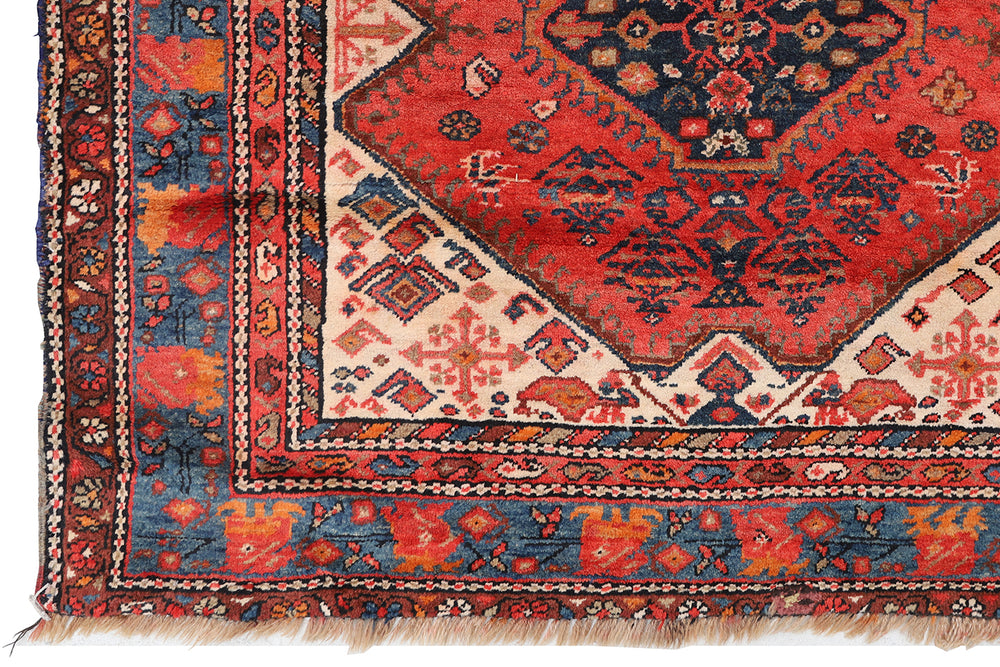 4'x15' Vintage Persian Runner Rug | Geometric Persian Runner