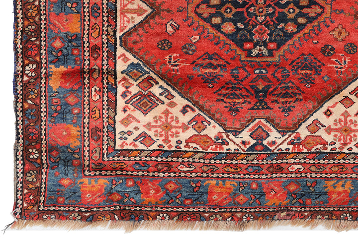 4'x15' Vintage Persian Runner Rug | Geometric Persian Runner