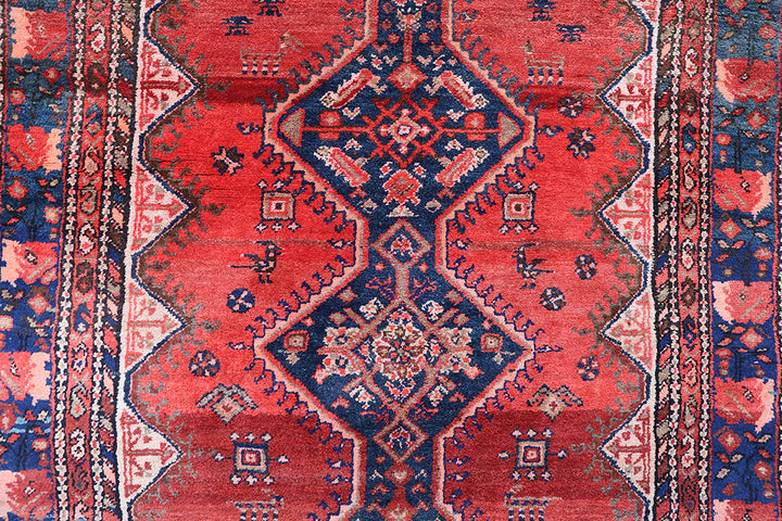 4'x15' Vintage Persian Runner Rug | Geometric Persian Runner