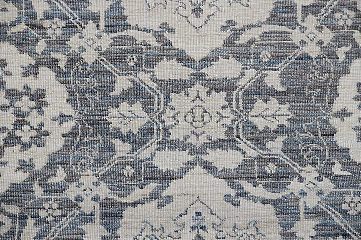 4'x22' Long Runner | Agra | Navy Cream Geometric Runner Rug 
| Ariana Rugs