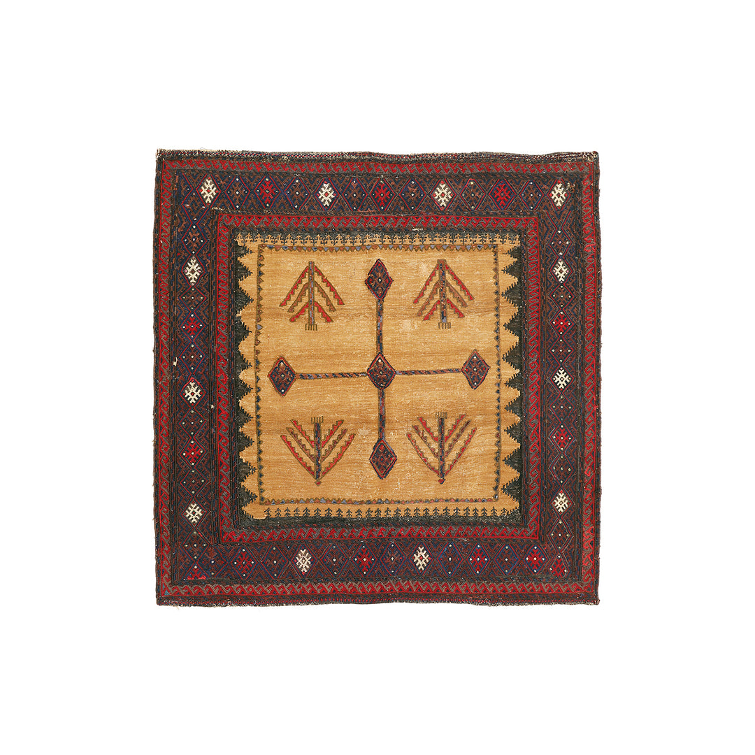 Ariana Rugs Exclusive: Antique 1900s Camel Hair Sofreh Kilim