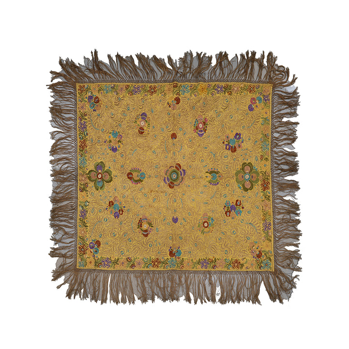 4'x5' European Embroidery | Antique Textile