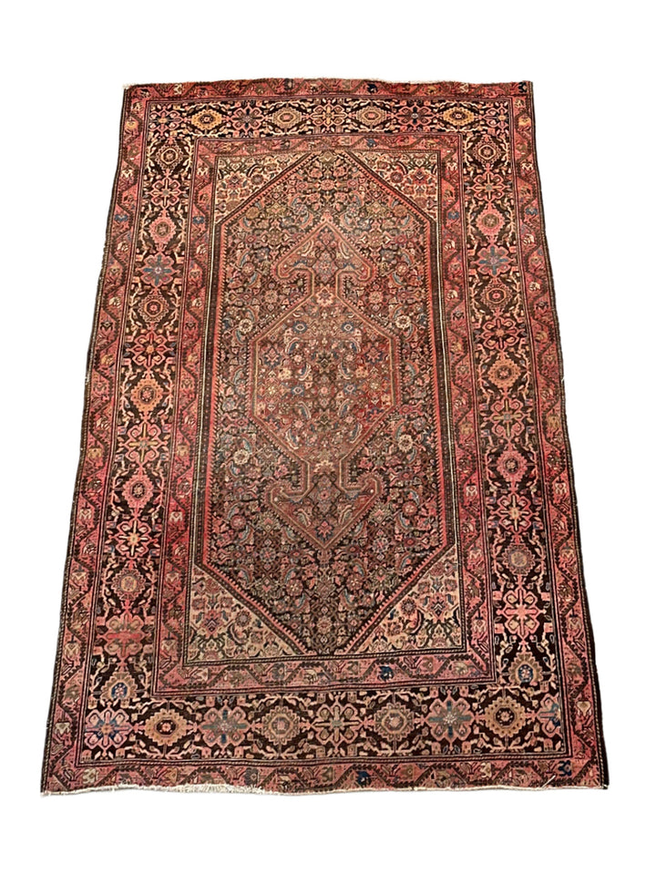 4'x6' Antique Persian Rug | Persian Farahan Rug