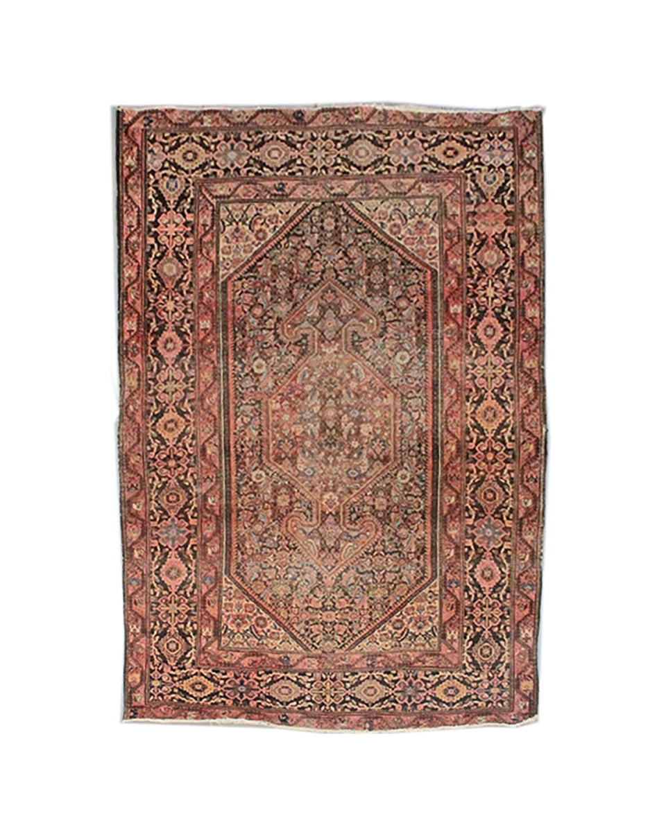 4'x6' Antique Persian Rug | Persian Farahan Rug