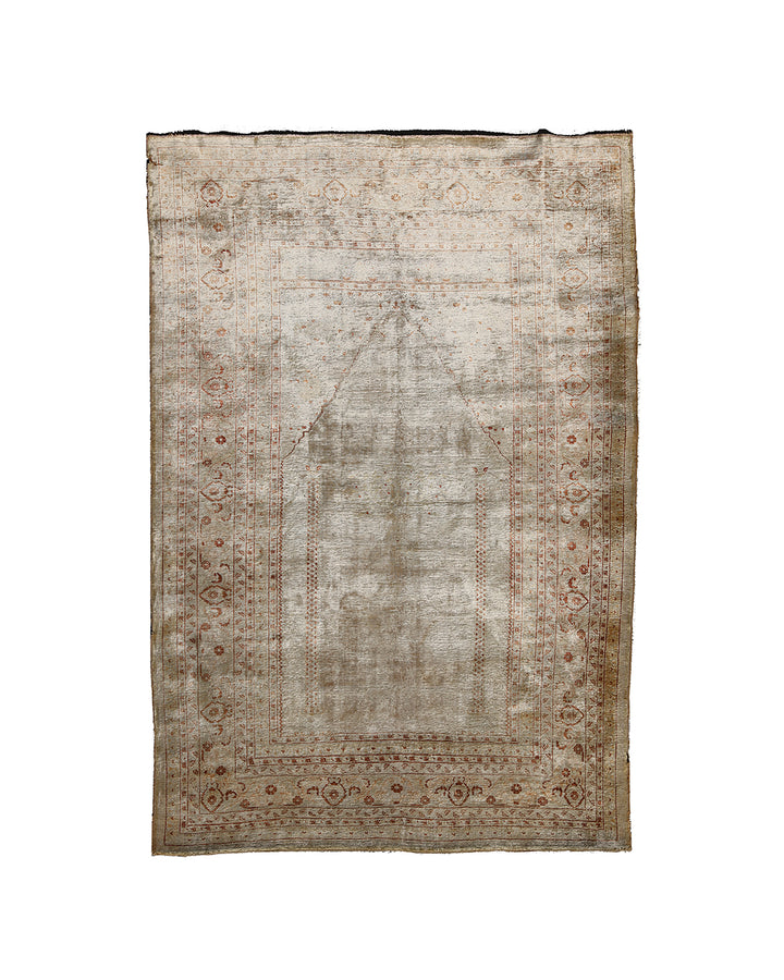 4'x6' Antique Persian Silk Tabriz Haji Jalili Rug