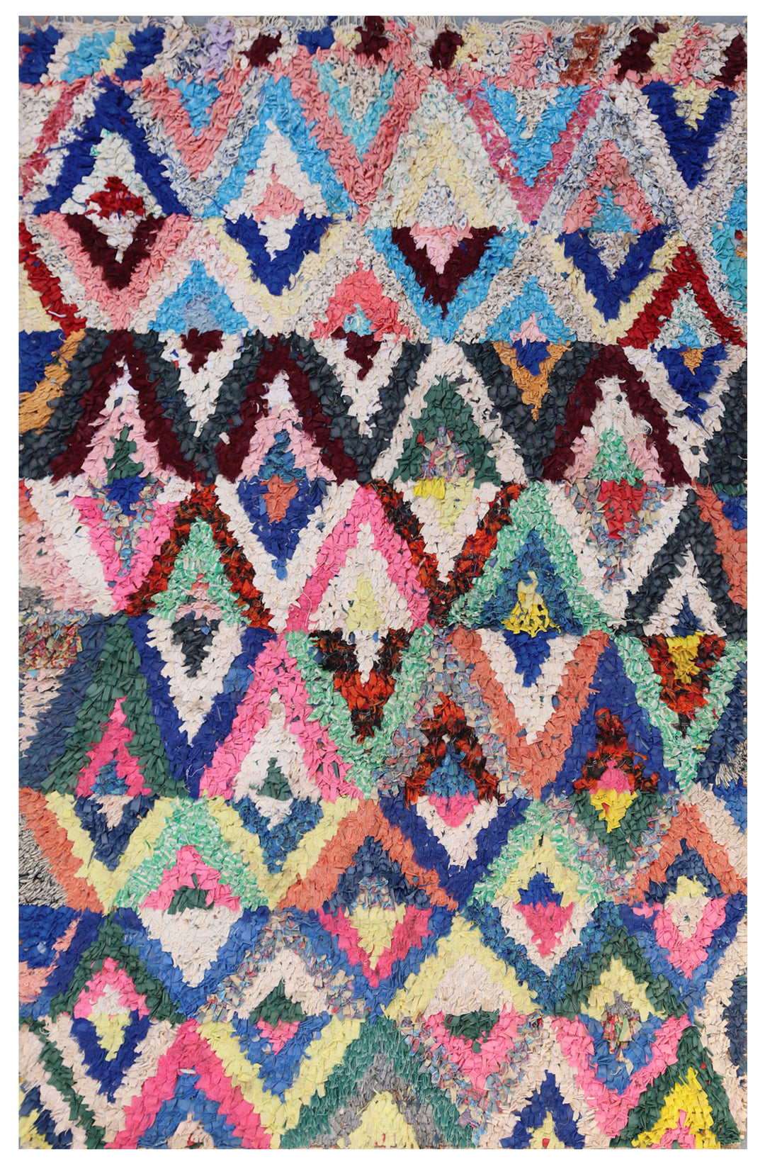 Vintage Moroccan Rug | Colorful Geometric Area Rug