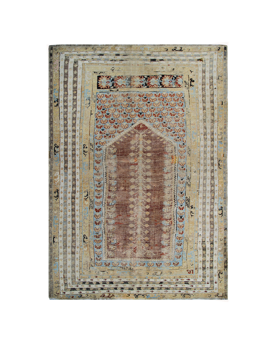 4'x6' Early 19th Century Turkish Ghiordes Prayer Rug