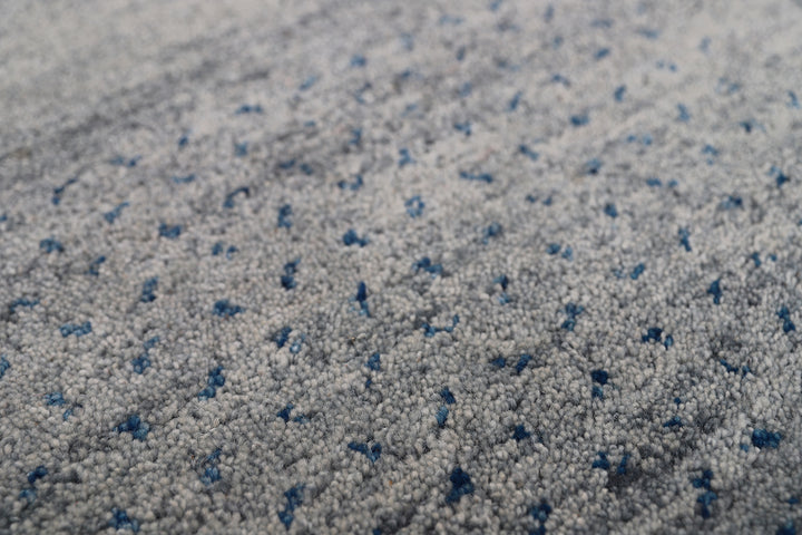 4x6 Indian Gabbeh hand-knotted blue organic wool rug by Ariana Rugs West Hollywood