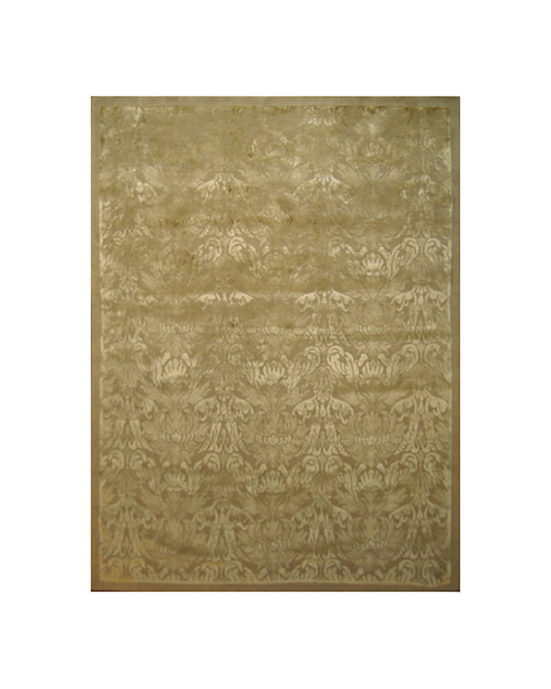4'x6' Nepalese or Tibetan Rug | Gold Silk & Wool Floral Rug