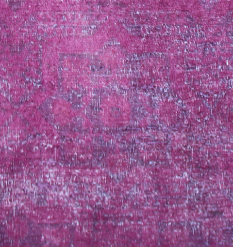 4'x6' Purple Aubergine Vintage Style Ariana Overdyed Rug