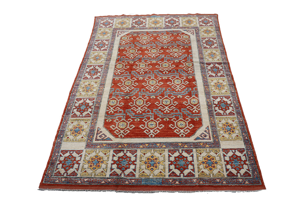 4'x6' Hand-Knotted Anatolian Rug | Organic Wool by Turkman Women
