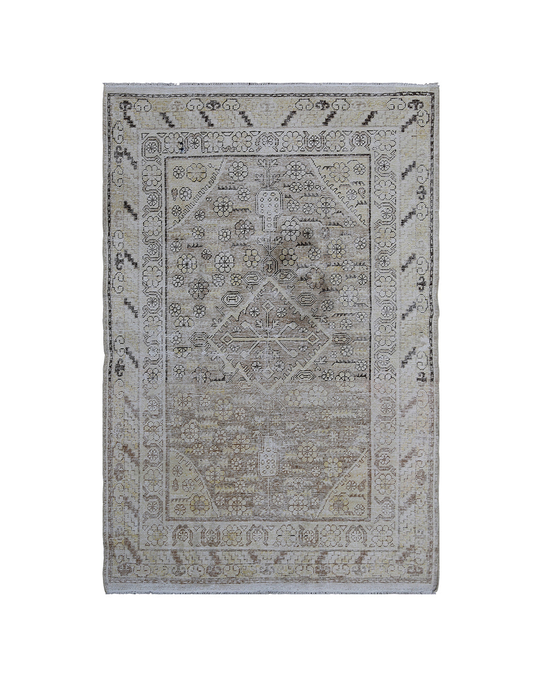 4'x6' Vintage Rug | Khotan Samarkand Area Rug