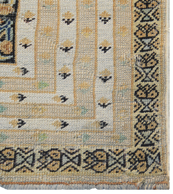 4'x7' Antique Turkish Ghiordes Rug, Early 19th Century