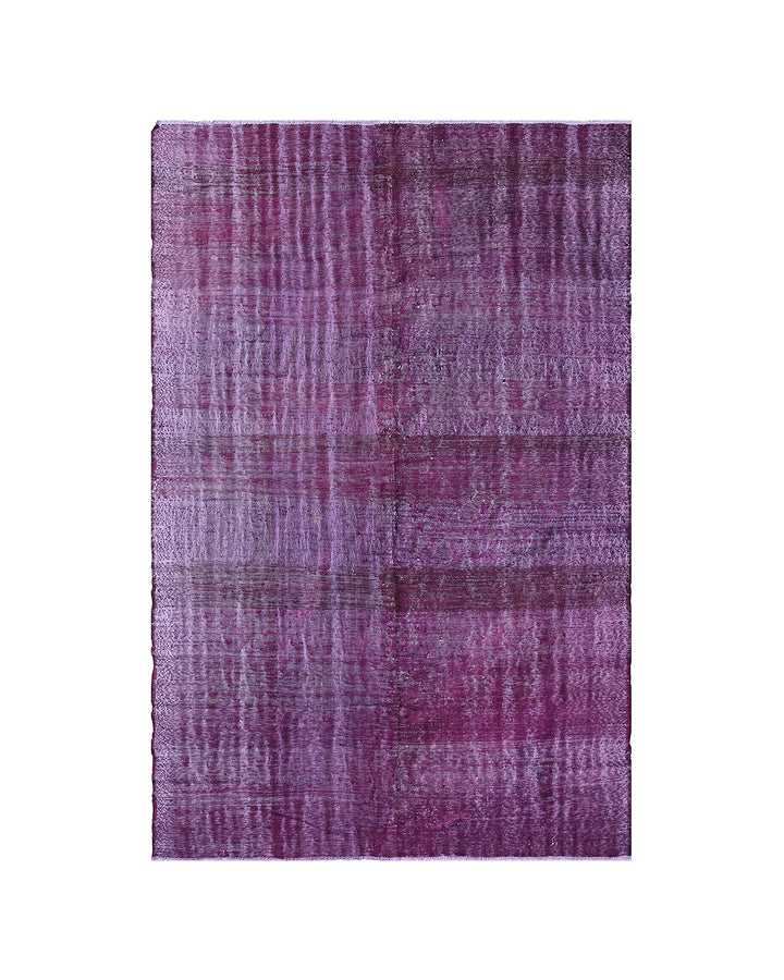 4'x7' Purple Aubergine Contemporary Ariana Overdyed Kilim Rug