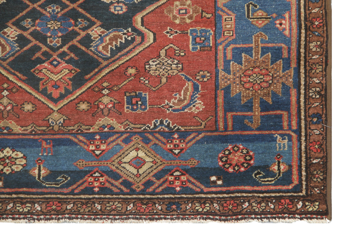 Vintage Persian Rug | Geometric Tribal Wool Rug